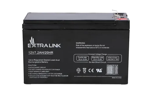Extralink AGM 12V 7.2Ah 7Ah | Batarya | bakim gerektirmeyen Napięcie baterii12