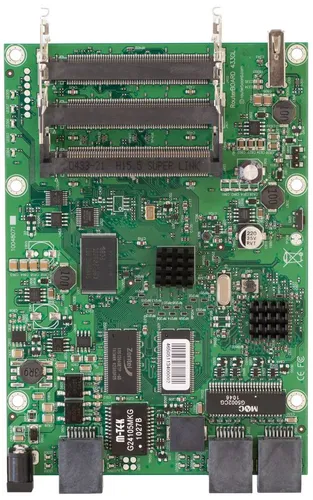 MikroTik RB433GL | Маршрутизатор | 3x RJ45 1000Mb/s, 3x miniPCI, 1x USB Ilość portów LAN3x [10/100/1000M (RJ45)]
