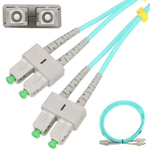 Extralink SC/APC-SC/APC | Patchcord | Multimodale, OM3, Duplex, 3mm, 2m Długość2m