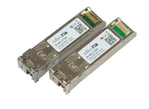 MikroTik S+2332LC10D | SFP+ Module | 10Gb/s, LC/UPC, 10km, Pair (RB/S+23LC10D + RB/S+32LC10D) Dystans transmisji4-20km