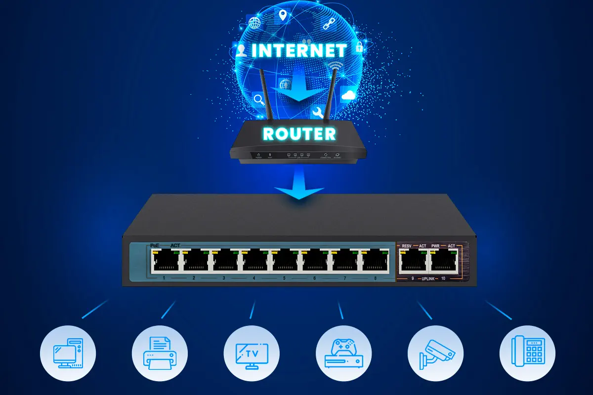 Extralink Ceres switch poe