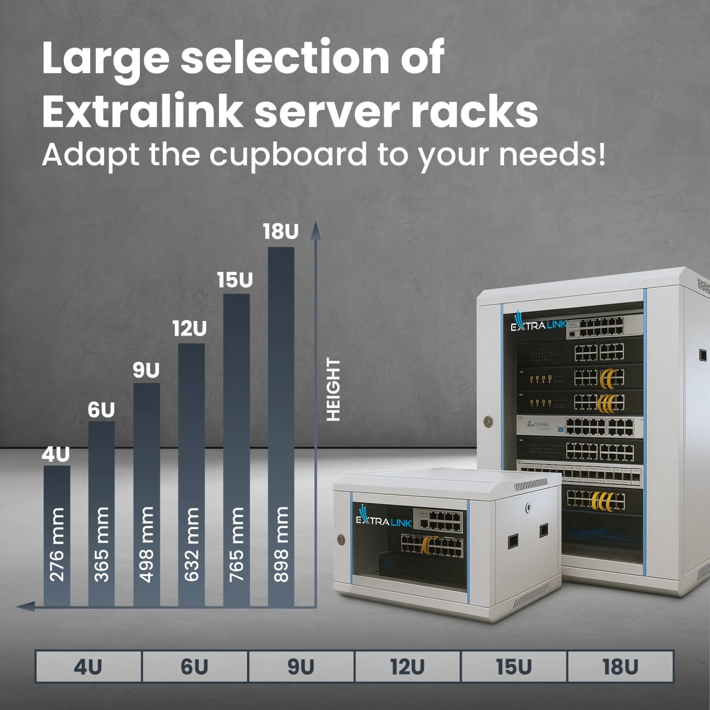 EXTRALINK 6U 600X600 WALL-MOUNTED