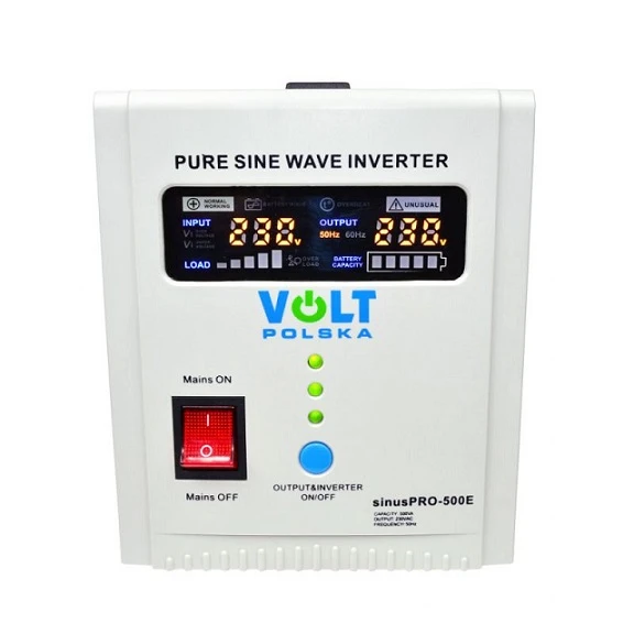 VOLT sinus PRO-500E Pure Sine Wave Inverter Charger 12Vdc/230V 10A AVR UPS 
