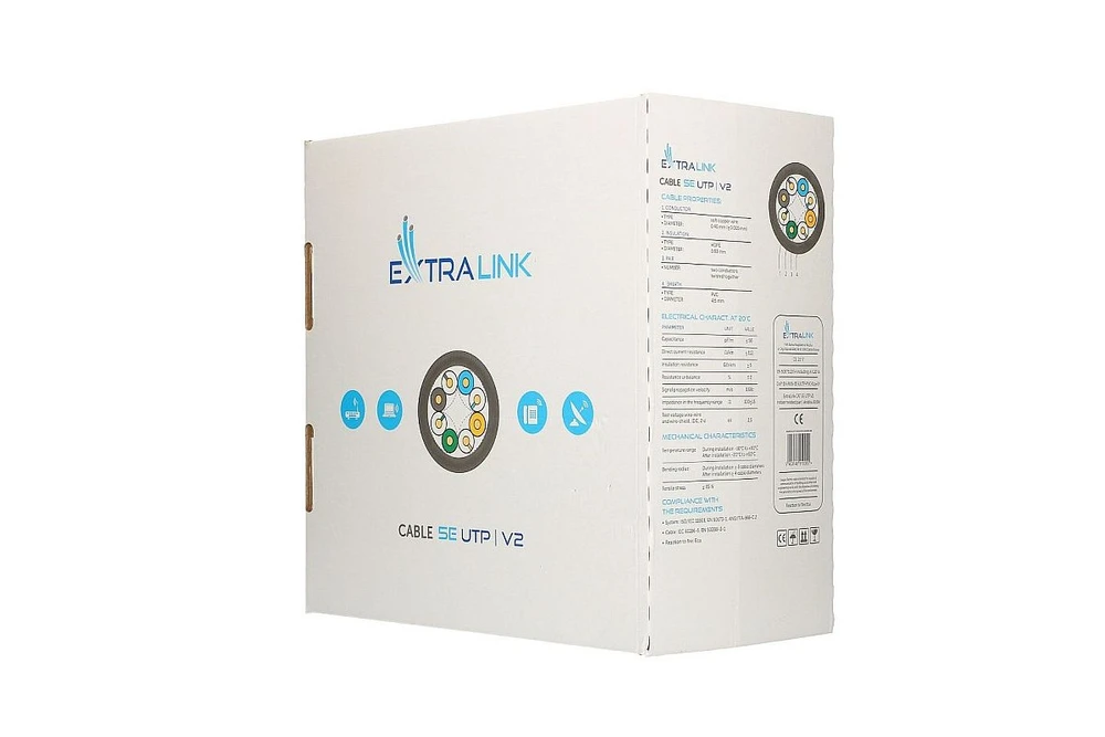 EXTRALINK CAT5E UTP (U/UTP) V2 INDOOR TWISTED PAIR 305M