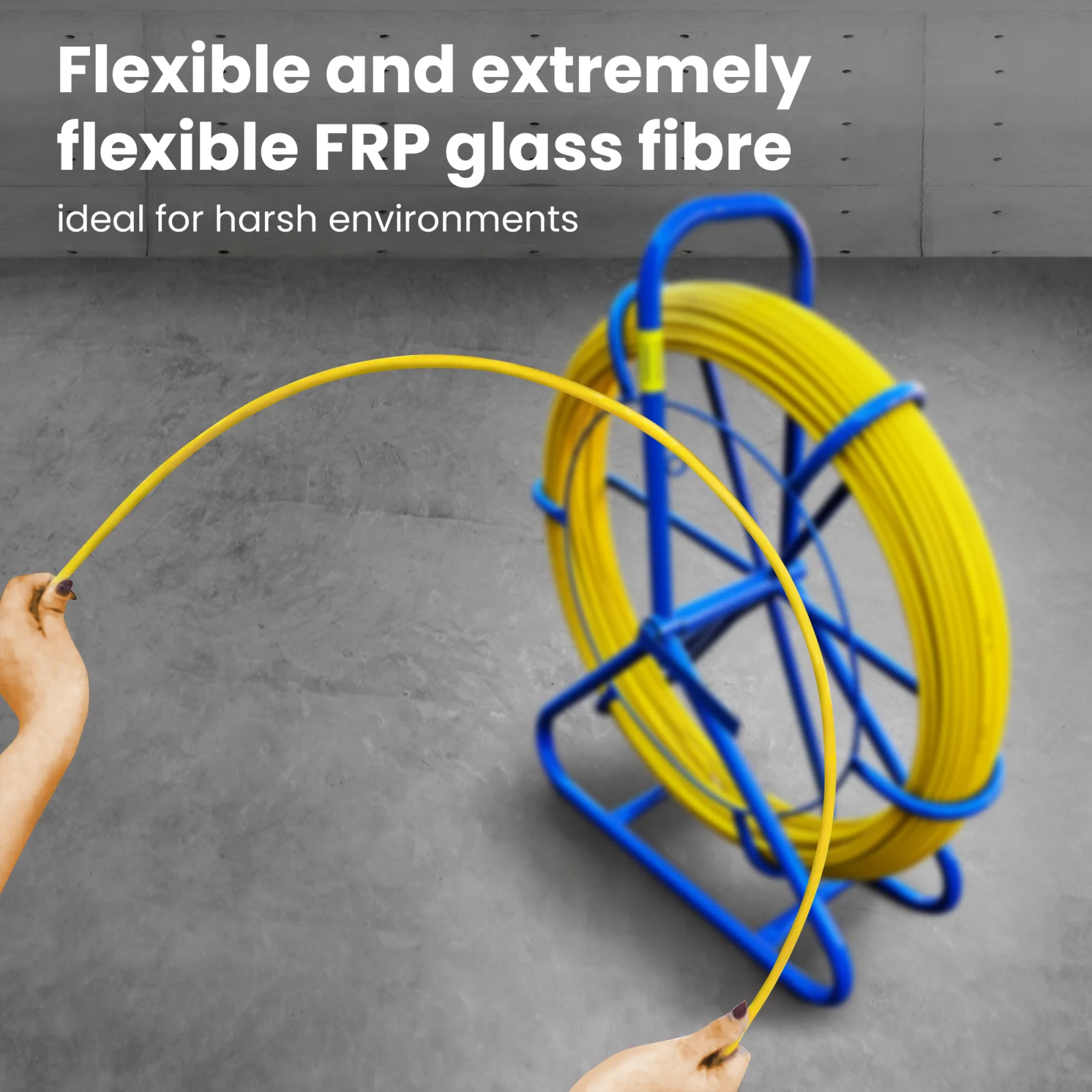 Extralink Pilot 6mm 100m | Pilot for cable pulling | FRP fiberglass, diameter 6mm, length 100m, yellow