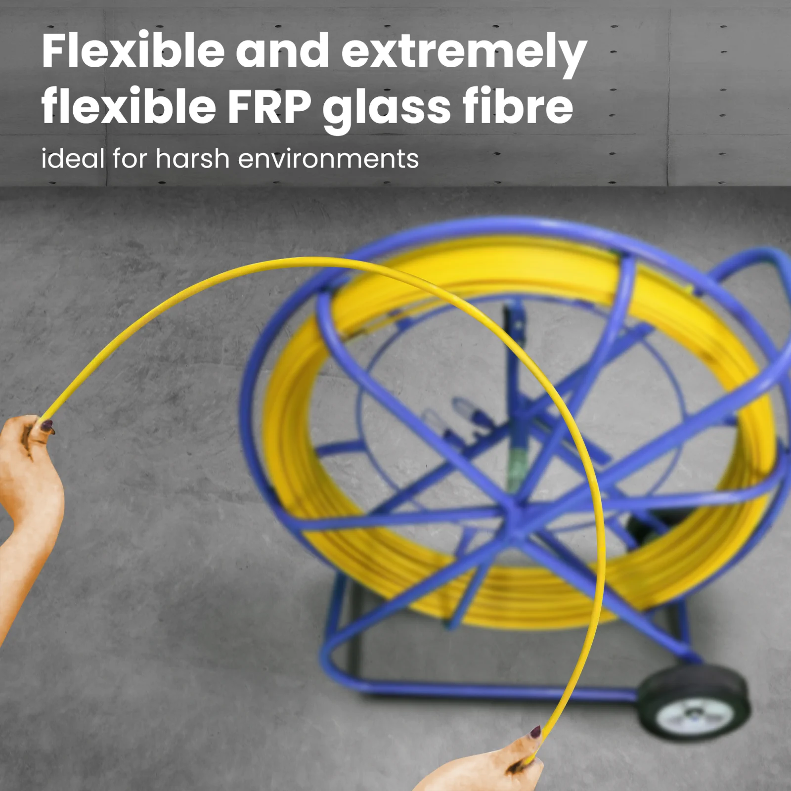 Extralink Pilot 8mm 150m | Pilot for pulling cables | FRP fiberglass, diameter 8mm, length 150m, yellow