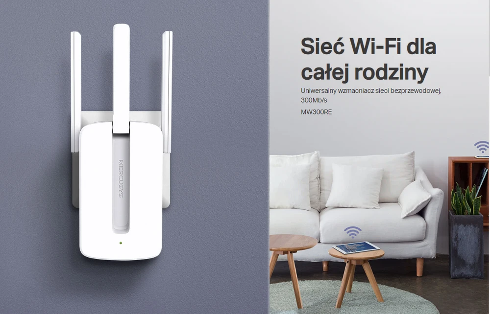 MW300RE 300MBPS WI-FI RANGE EXTENDER