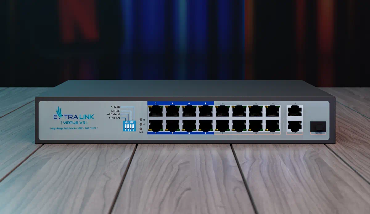 Extralink Virtus V3 Switch PoE 16 ports