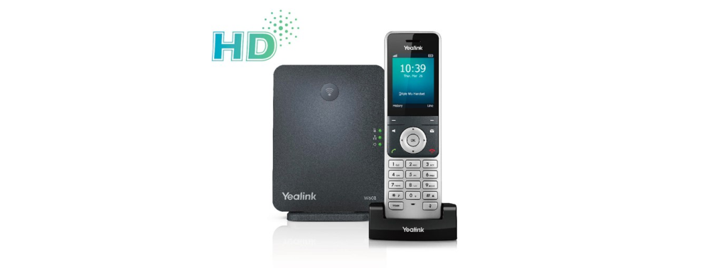 YEALINK W60P WIRELESS VOIP IP DECT PHONE WITH IP DECT POE BASE POWER SUPPLY