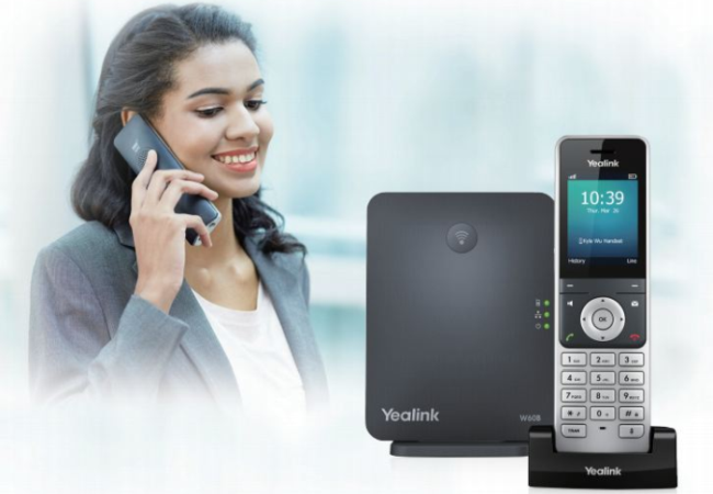 YEALINK W60P WIRELESS VOIP IP DECT PHONE WITH IP DECT POE BASE POWER SUPPLY