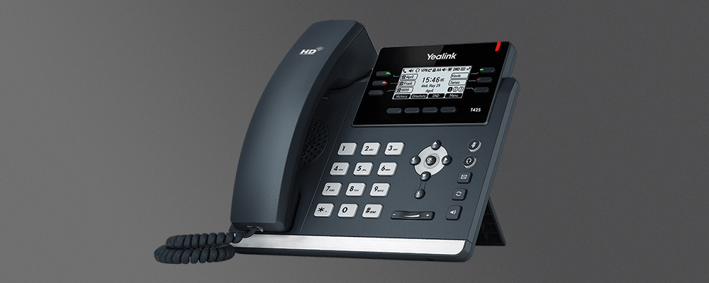 Yealink SIP-T42S VoIP Phone 2x RJ45 1000Mb/s, screen, PoE,