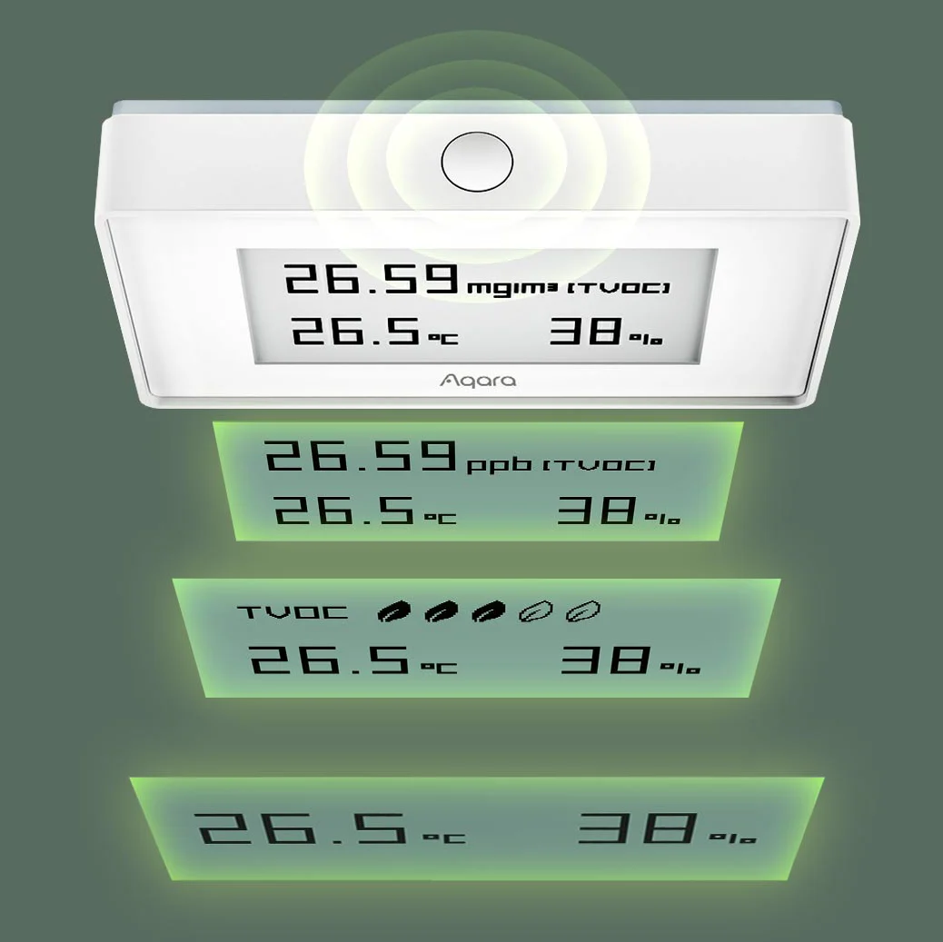 Aqara TVOC Air Quality Monitor - Czujnik jakości powietrza - Biały, AAQS-S01