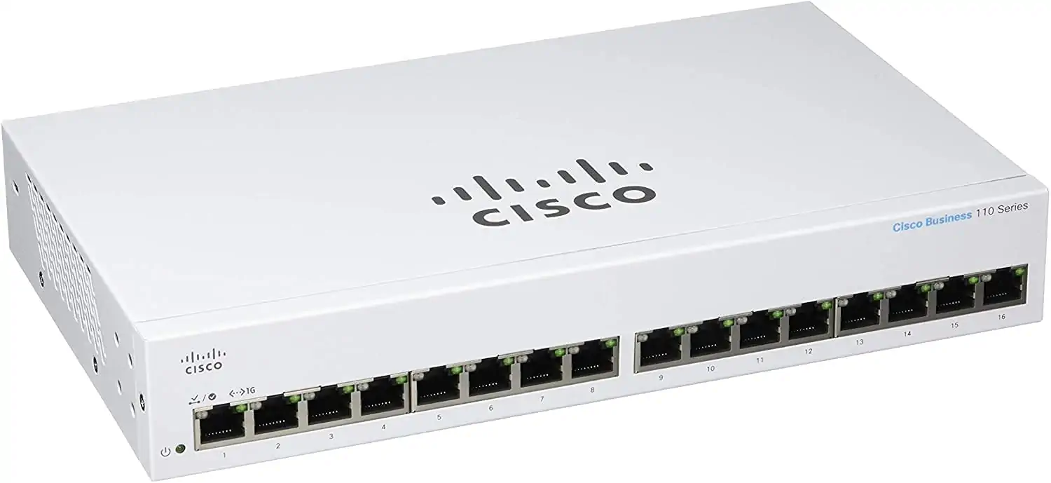 CISCO CBS110-16T 16-PORT 10/100/1000 SWITCH, UNMANAGED