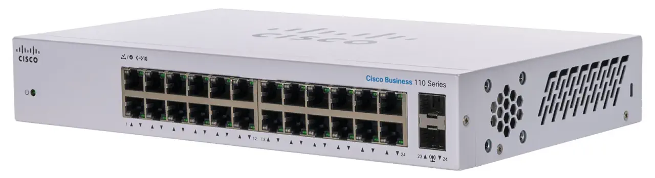 CISCO CBS110-24T 24-PORT 10/100/1000 SWITCH, UNMANAGED