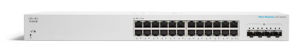 CISCO CBS220-24T-4G 24-PORT 10/100/1000 SWITCH, 4X SFP
