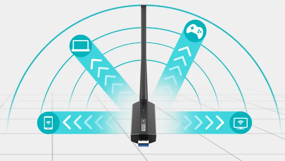 TOTOLINK X6100UA AX1800 WI-FI 6 WIRELESS DUAL BAND USB ADAPTER