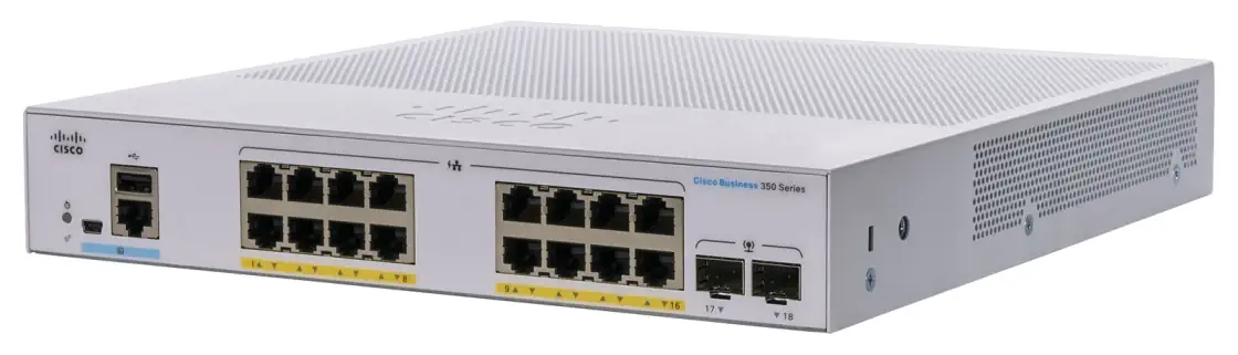 CISCO CBS350-16FP-2G 16-PORTS 10/100/1000 POE SWITCH, 2X SFP, 240W