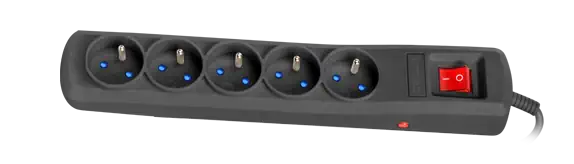 ARMAC R5 PROTECTING POWER STRIP 5X SOCKETS, 1.5M CABLE, BLACK