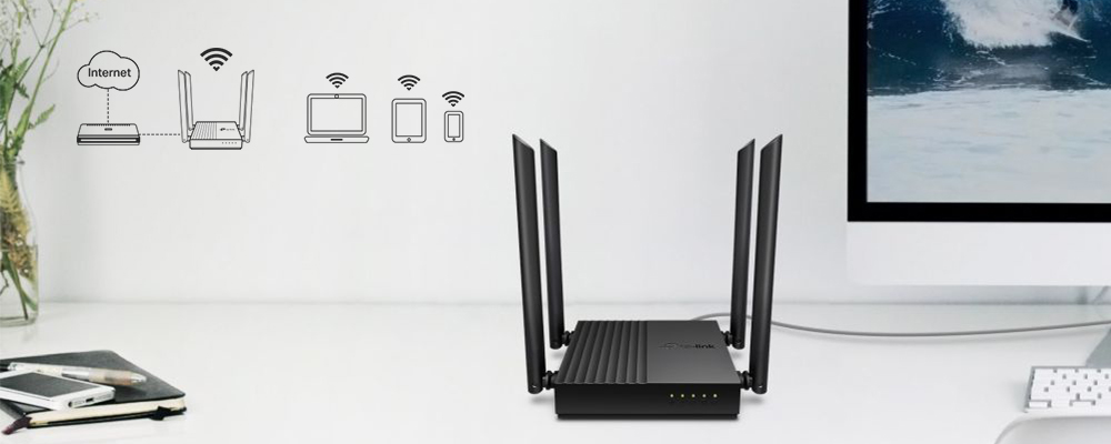 TP-LINK ARCHER C64 WAVE2 AC1200 WIRELESS DUAL BAND ROUTER