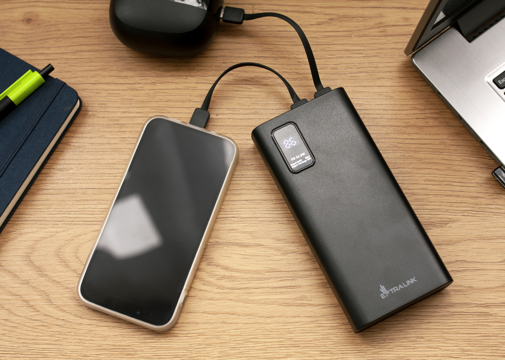 EXTRALINK EPB-067B 10000MAH RYCHLÉ NABÍJENÍ POWER BANKA ČERNÁ