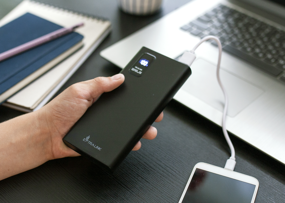 EXTRALINK EPB-067B 10000MAH RYCHLÉ NABÍJENÍ POWER BANKA ČERNÁ