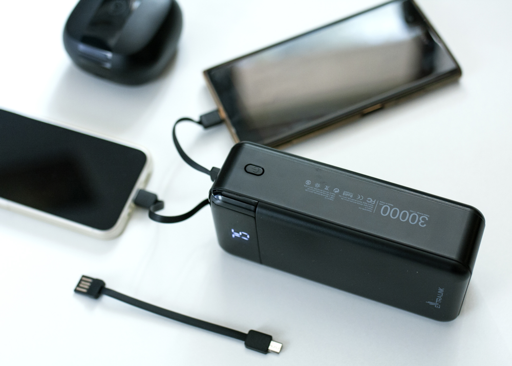 EXTRALINK EPB-124 30000MAH RYCHLÉ NABÍJENÍ POWER BANKA ČERNÁ