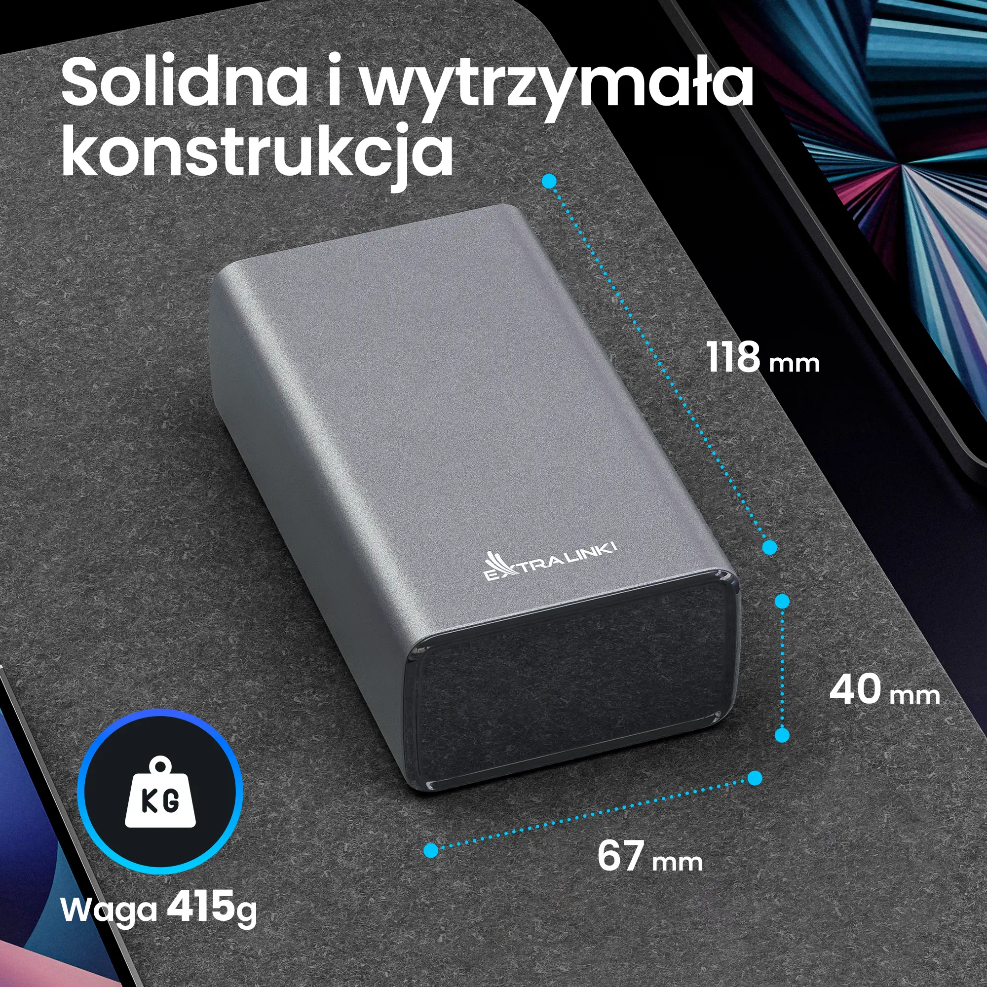 EXTRALINK EPB-068 20000MAH FAST CHARGING POWER BANK BLACK