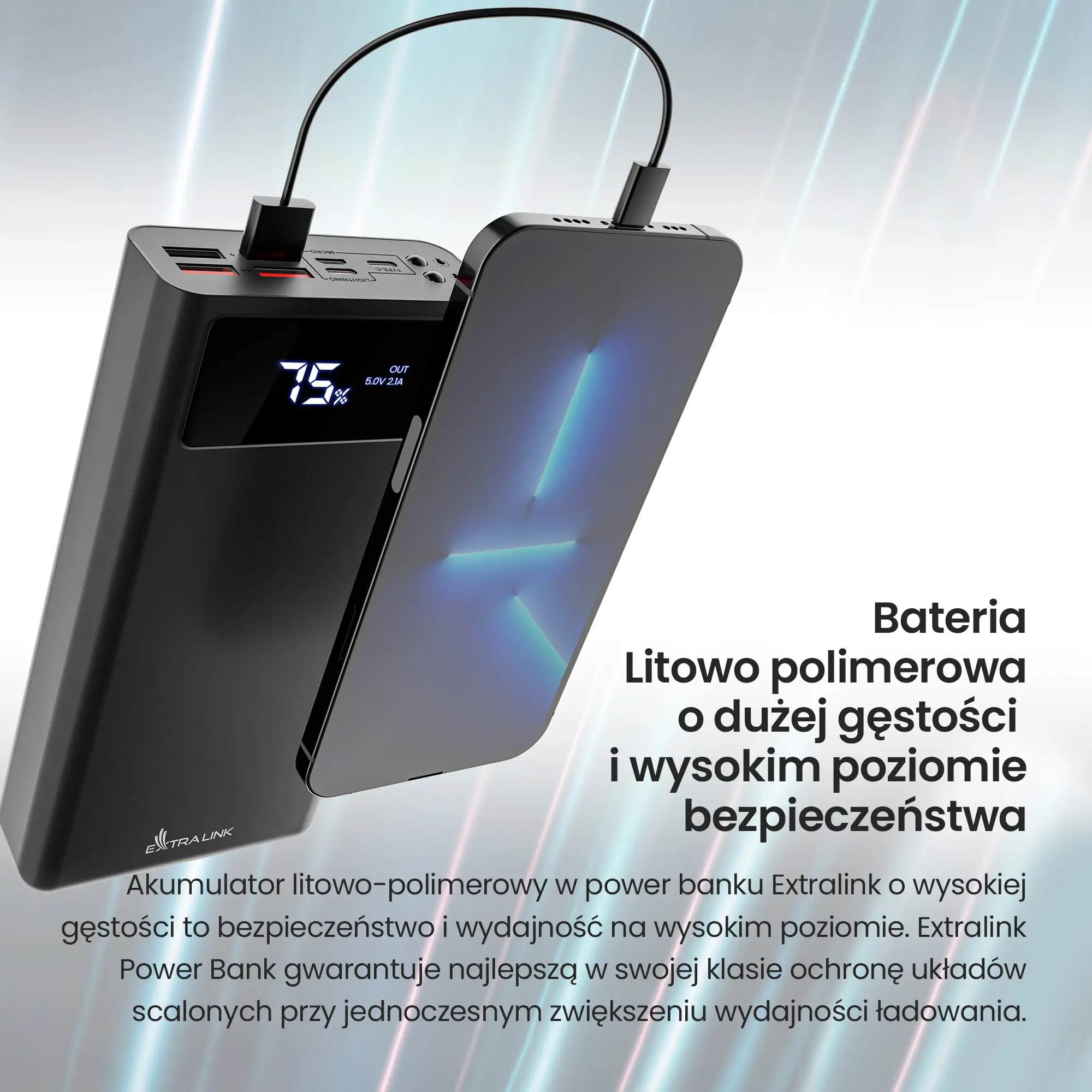 EXTRALINK EPB-112 30000MAH 5V POWER BANK BLACK