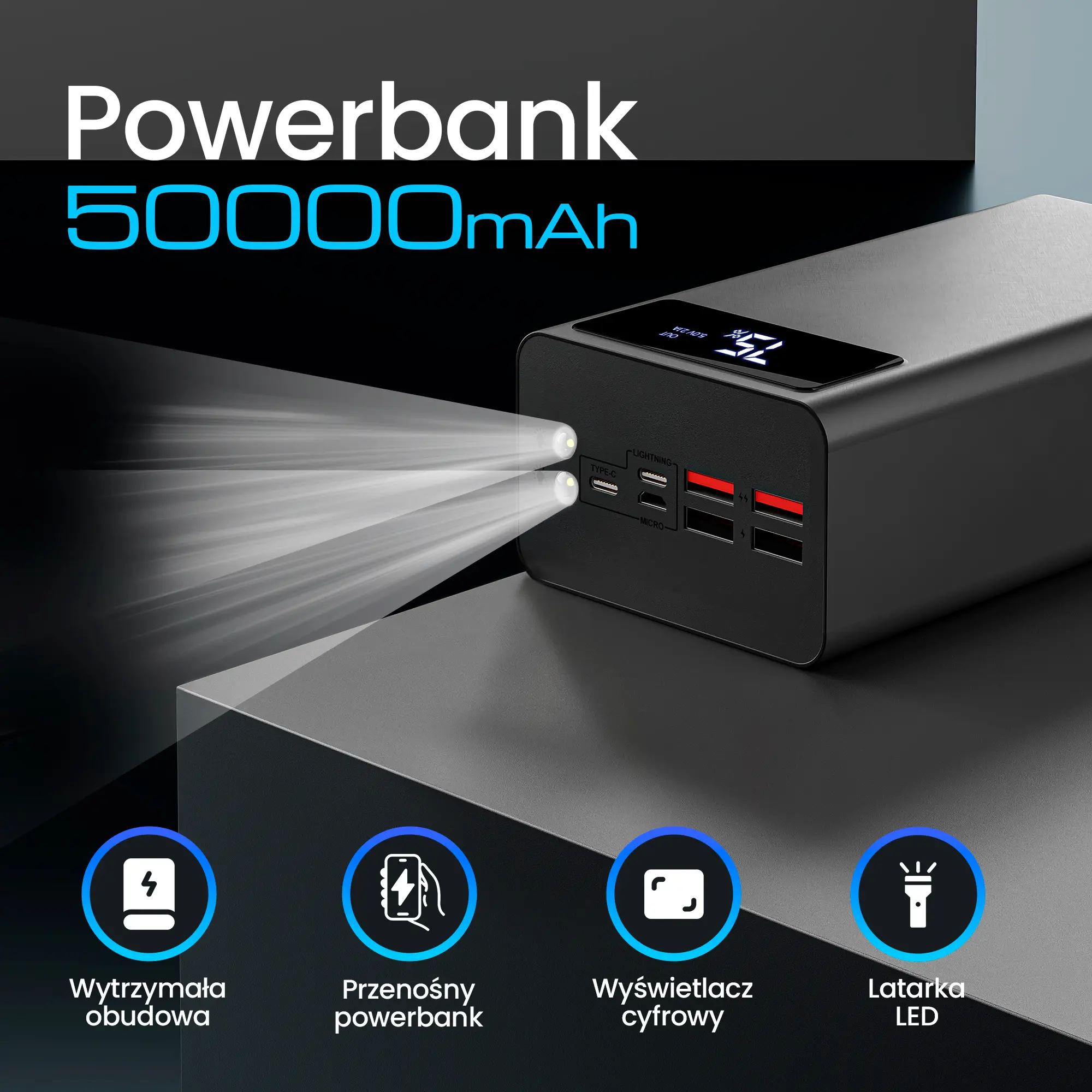 EXTRALINK EPB-114 50000MAH 5V POWER BANK BLACK batna24