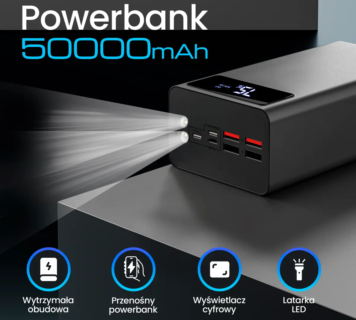 EXTRALINK EPB-114 50000MAH 5V POWER BANK BLACK