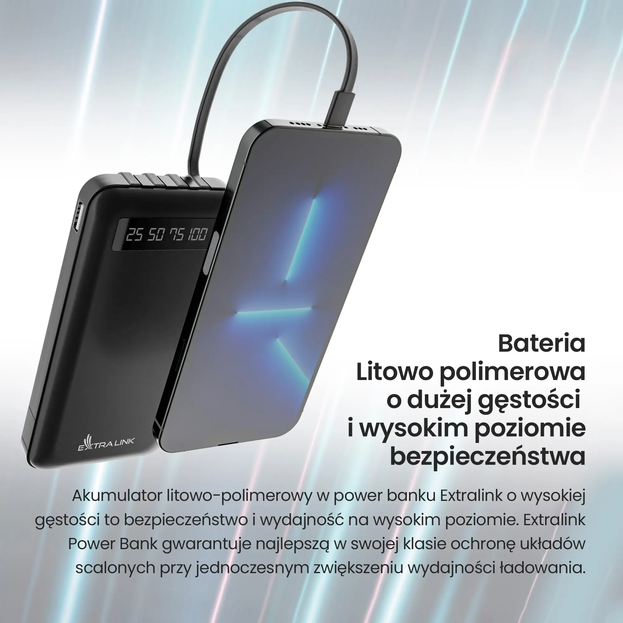 EXTRALINK EPB-083 10000MAH 5V POWER BANK BLACK