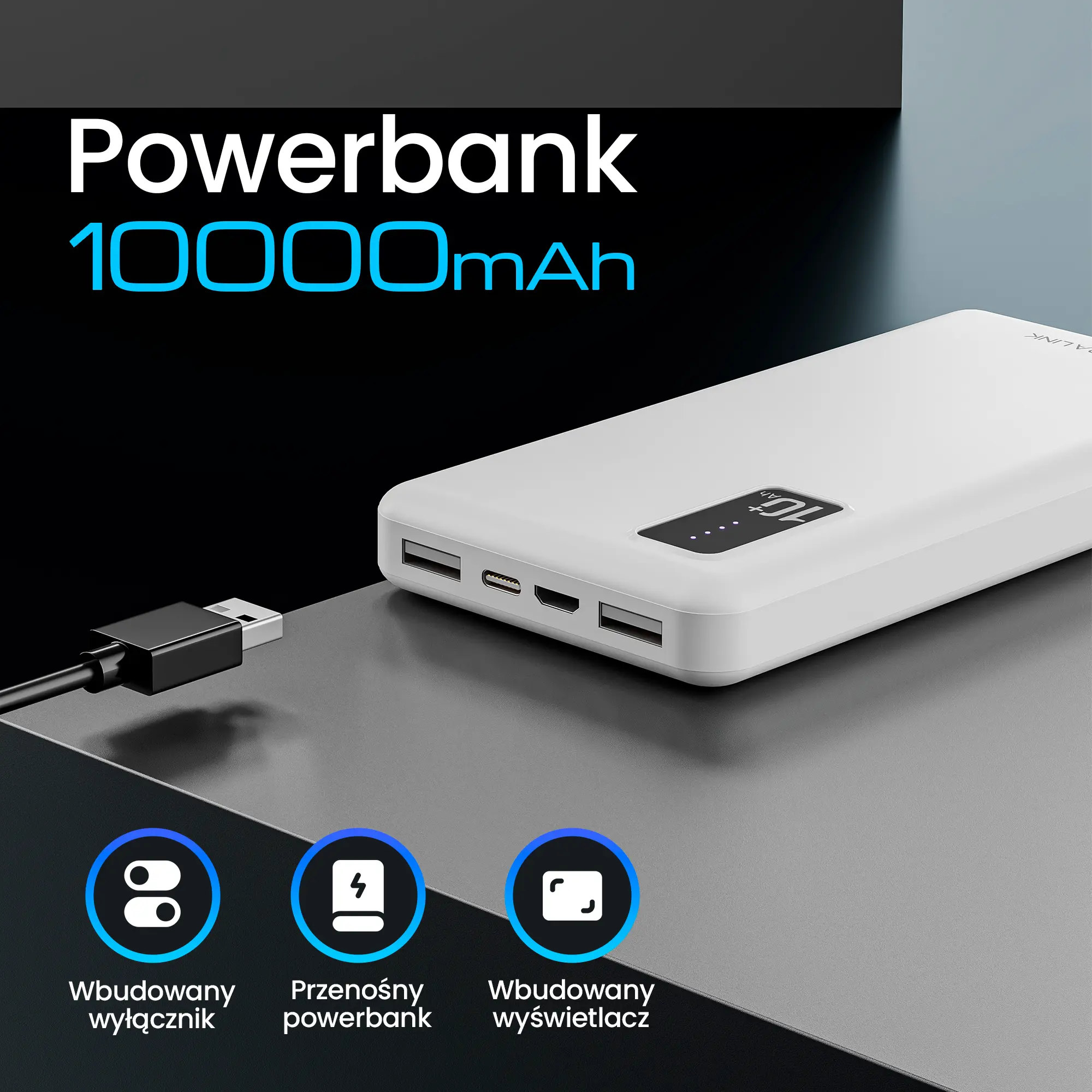 EXTRALINK EPB-098W 10000MAH 5V POWER BANK WHITE batna24