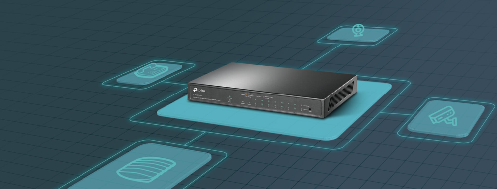 TP-LINK TL-SG1210MPE SWITCH 10X GIGABIT PORTS, 8X POE , 1X SFP