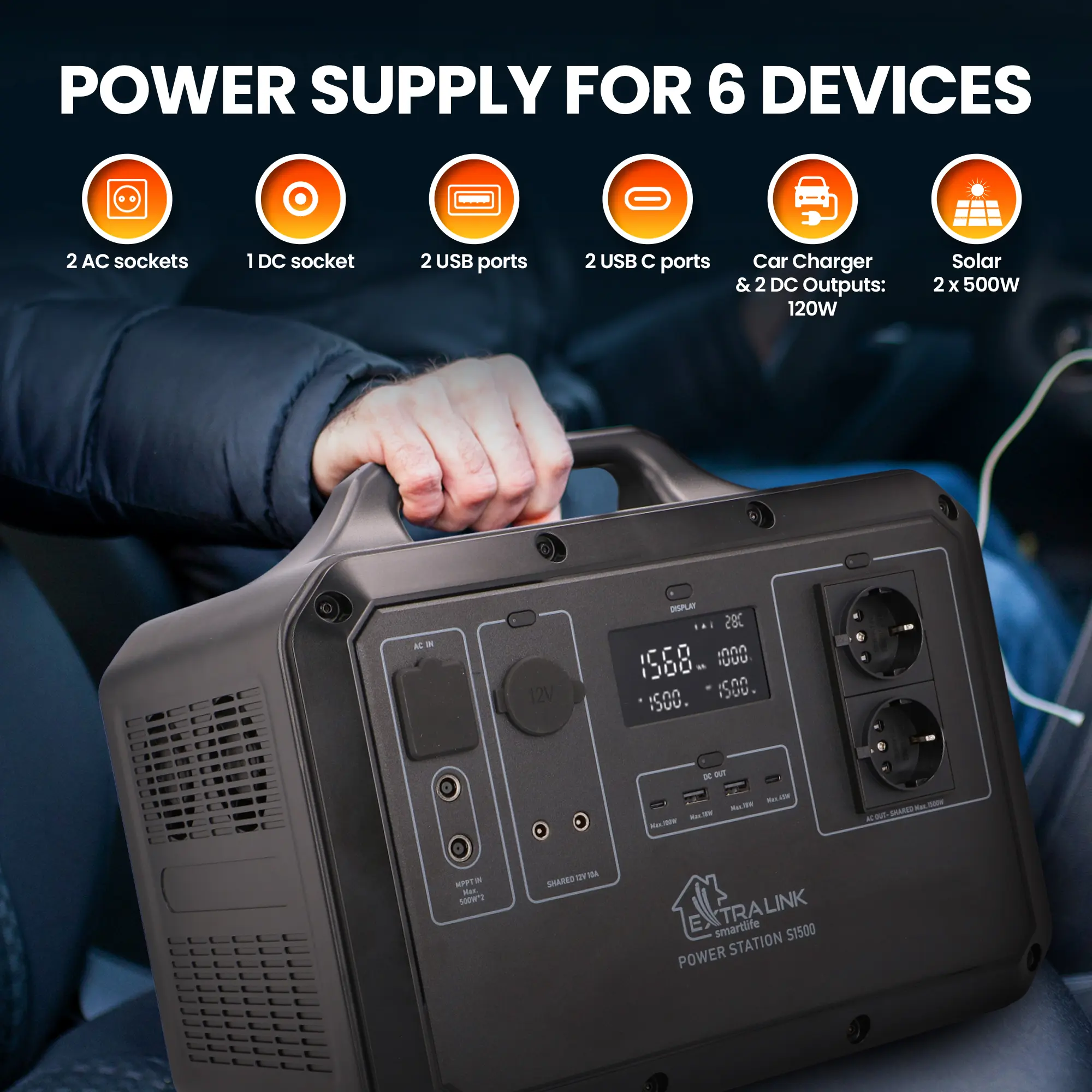 EXTRALINK EPS-S1500F 1568 WH POWER STATION