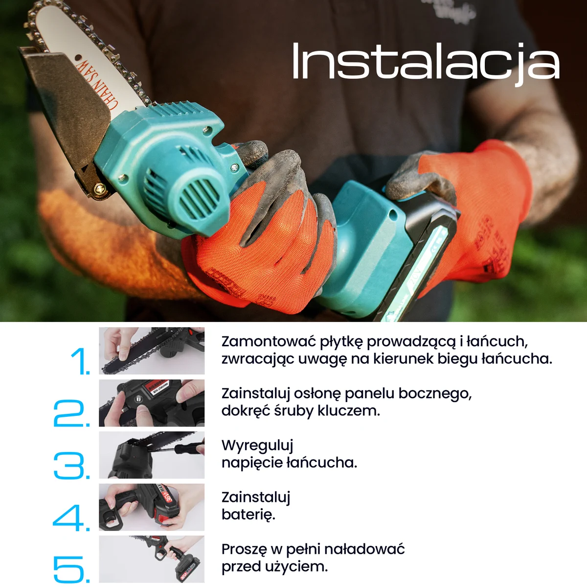 EXTRALINK ELECTRIC 6 INCH CHAIN SAW TM-107 batna24