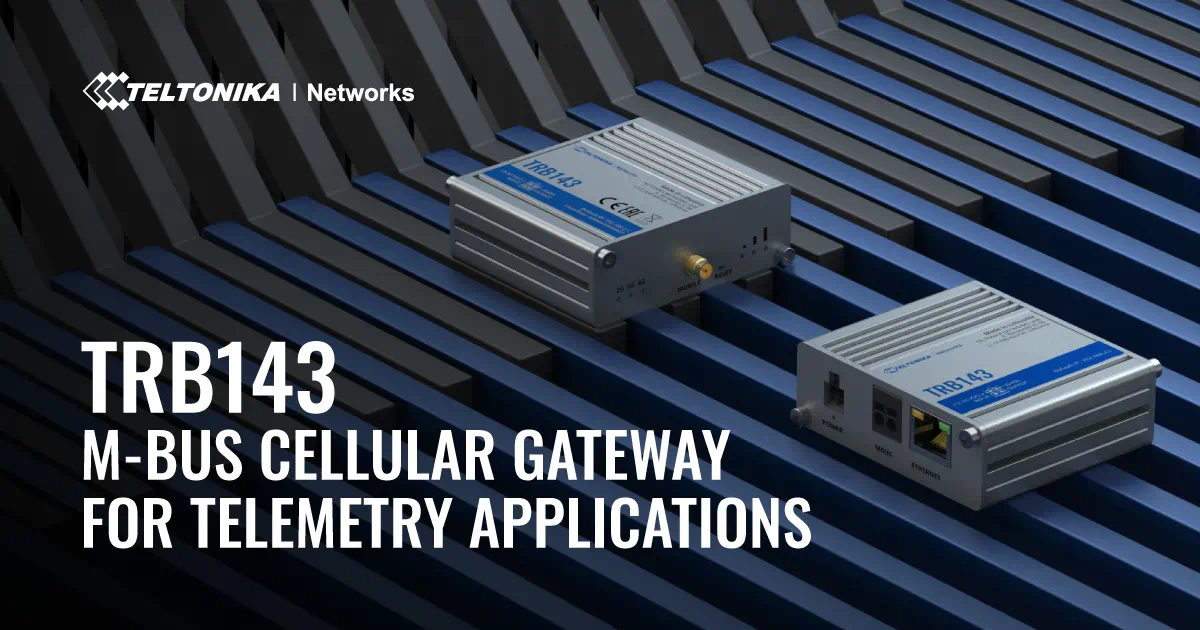 TELTONIKA TRB143 M-BUS CELLULAR GATEWAY 4G/LTE (Cat 4), 3G, 2G batna24