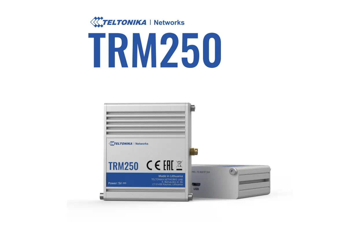 TELTONIKA TRM250 INDUSTRIAL CELLULAR MODEM 4G/LTE (Cat 1), 3G, 2G