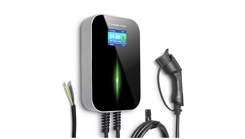 EXTRALINK BS20-BC-22kW-APP MODE C EV CHARGING STATION, 6.1M TYPE2 CABLE, 32A 3 PHASE 22KW, LCD SCREEN