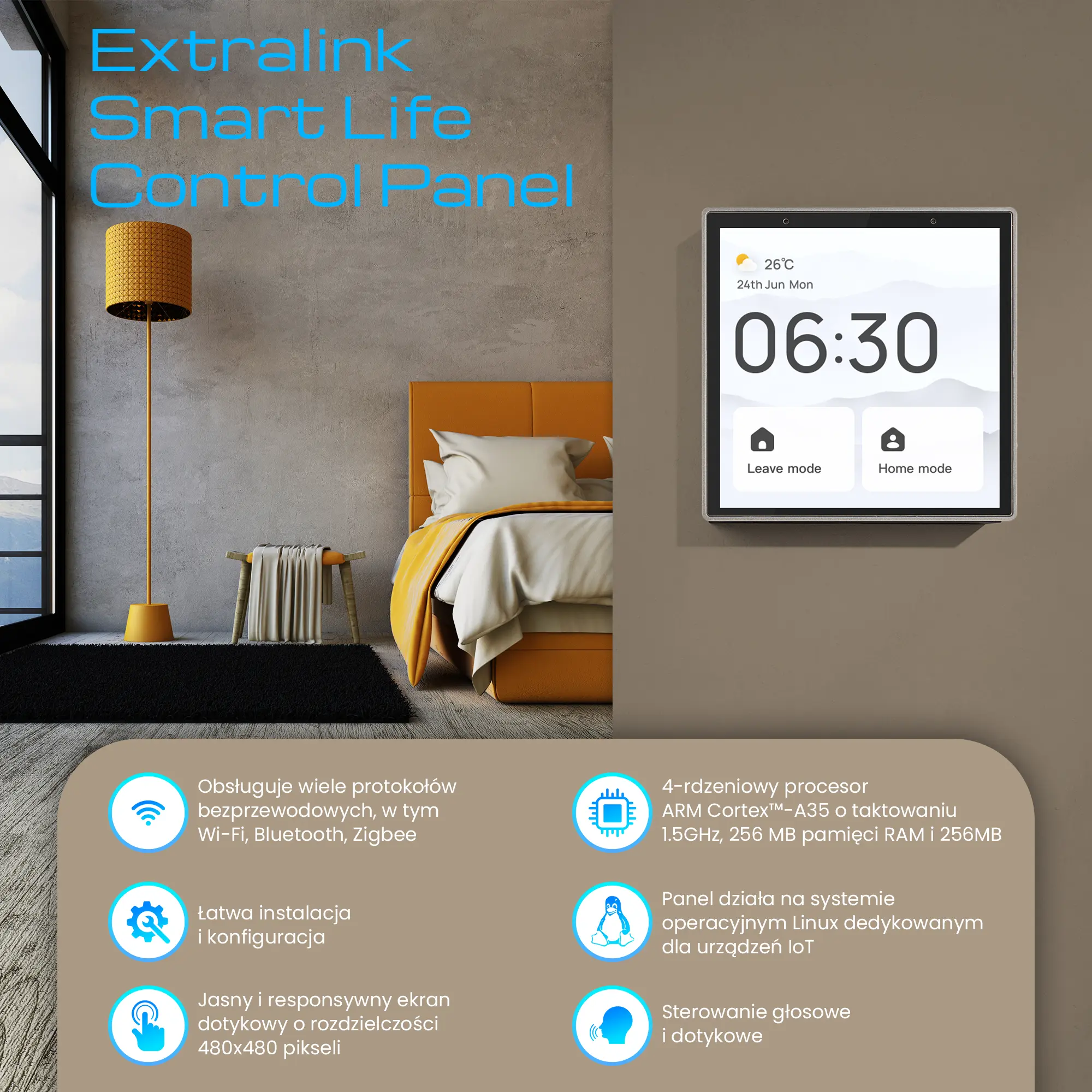 EXTRALINK SMART LIFE CONTROL PANEL ESH-CP1 batna24