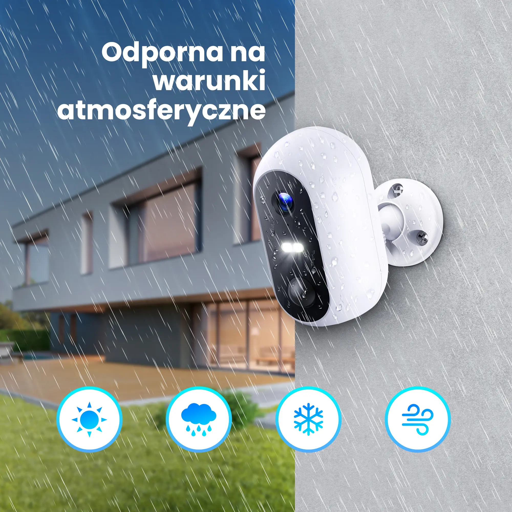 EXTRALINK SMART LIFE SolarEye 2MP OUTDOOR WIRELESS BATTERY SECURITY CAMERA batna24