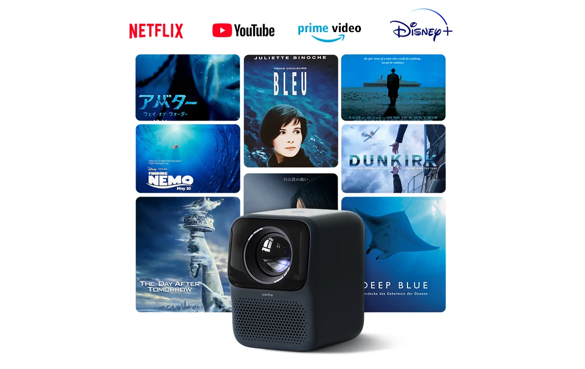 XIAOMI WANBO T2 MAX (NEW) BLUE, PROJECTOR, FULL HD 1080P batna24