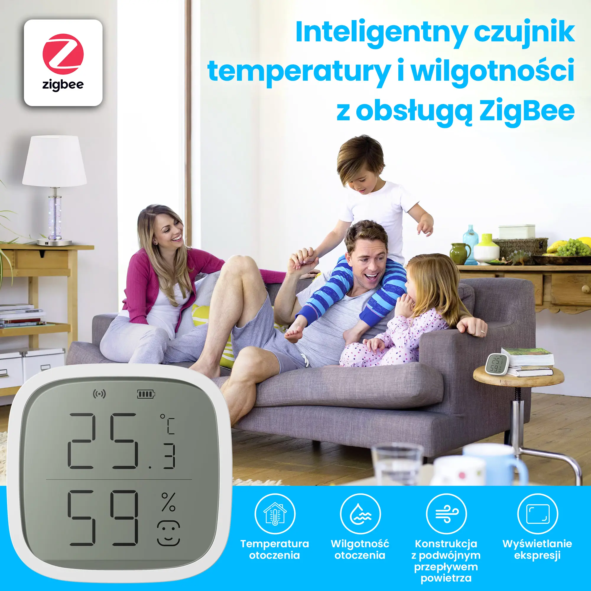 EXTRALINK SMART LIFE TEMPERATURE AND HUMIDITY SENSOR batna24