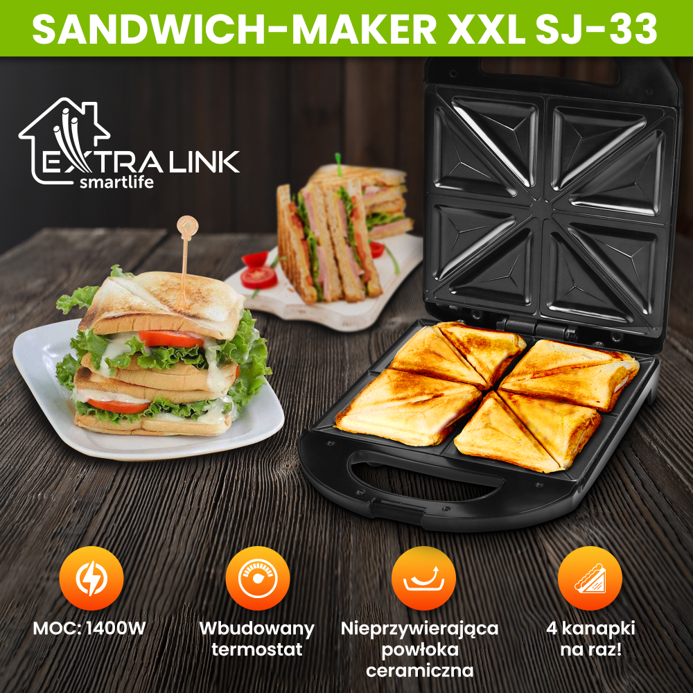 SANDWICH-MAKER XXL SJ-33