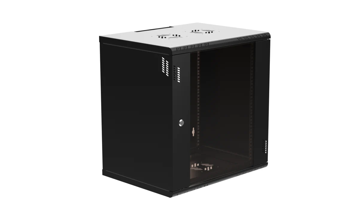 EXTRALINK PREMIUM 12U 600X450 WALL-MOUNTED RACKMOUNT CABINET BLACK