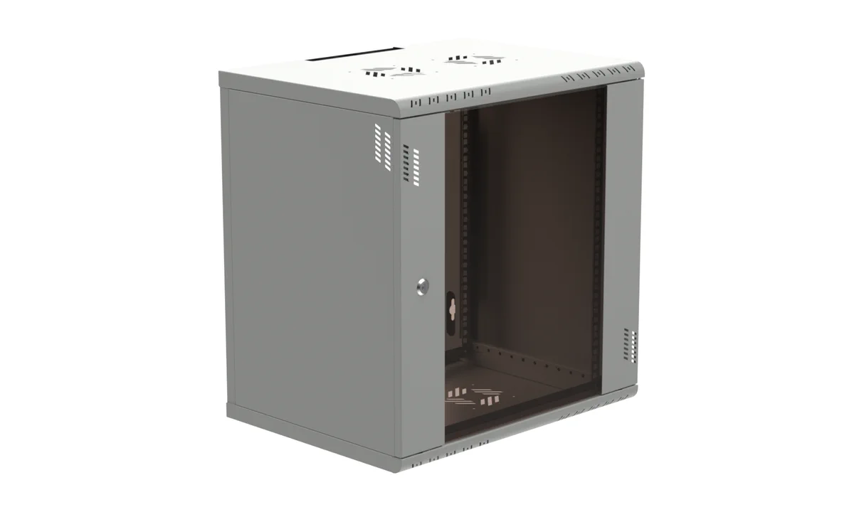 EXTRALINK PREMIUM 12U 600X450 WALL-MOUNTED RACKMOUNT CABINET GRAY