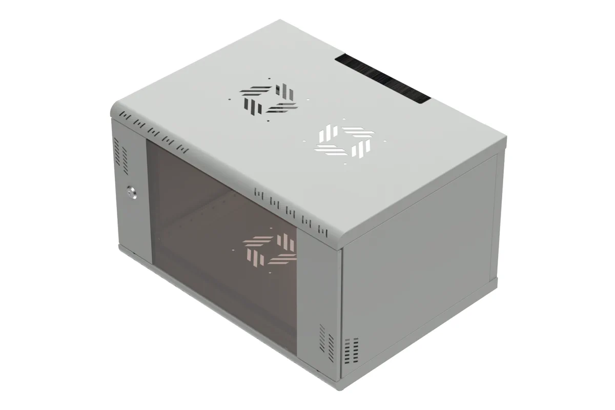 EXTRALINK PREMIUM 6U 600X450 WALL-MOUNTED RACKMOUNT CABINET GRAY