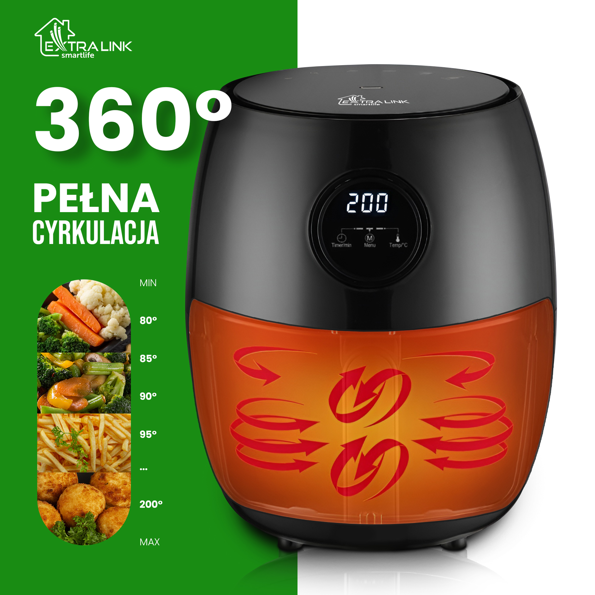 EXTRALINK HOME AIR FRYER 2L EU SJ-200