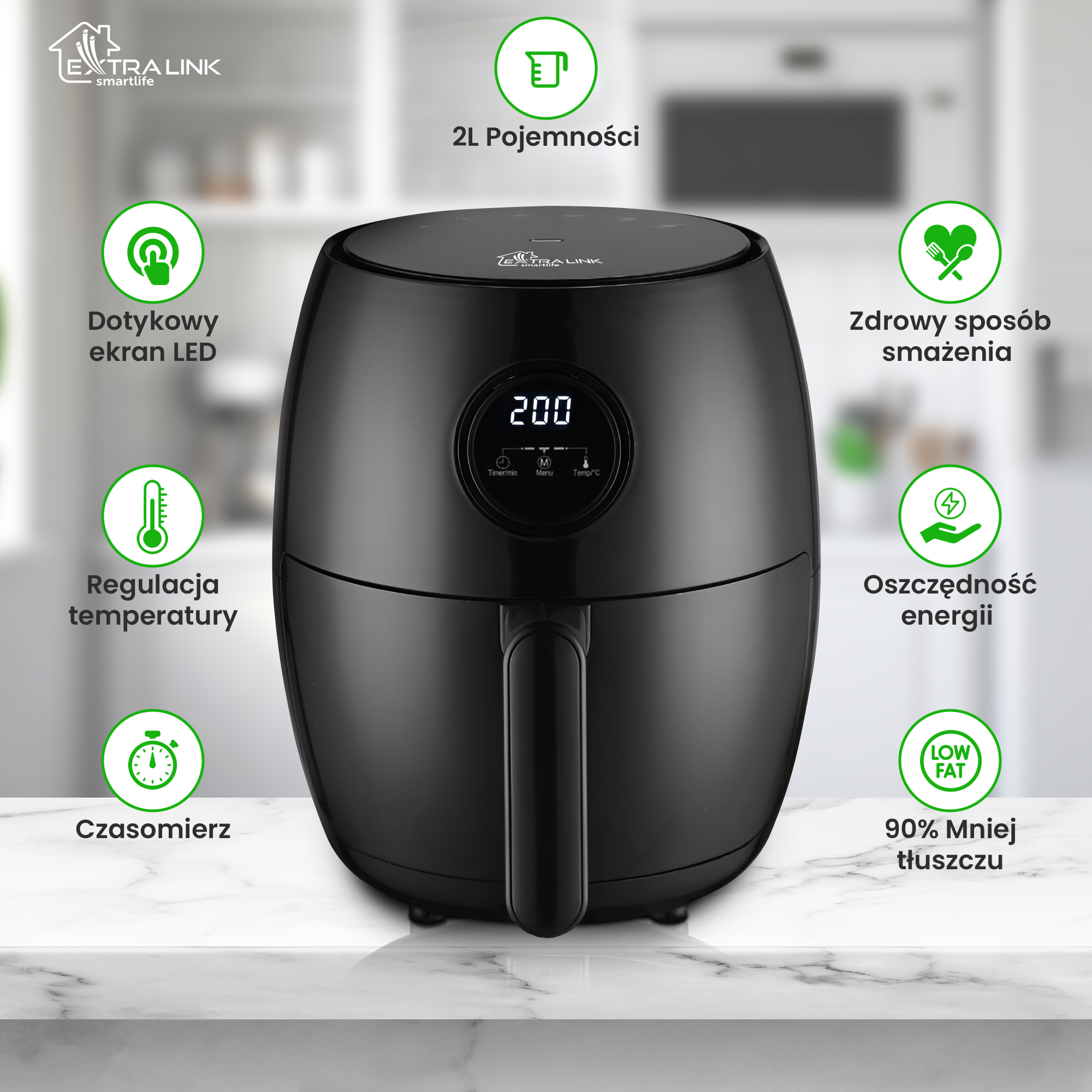 EXTRALINK HOME AIR FRYER 2L EU SJ-200