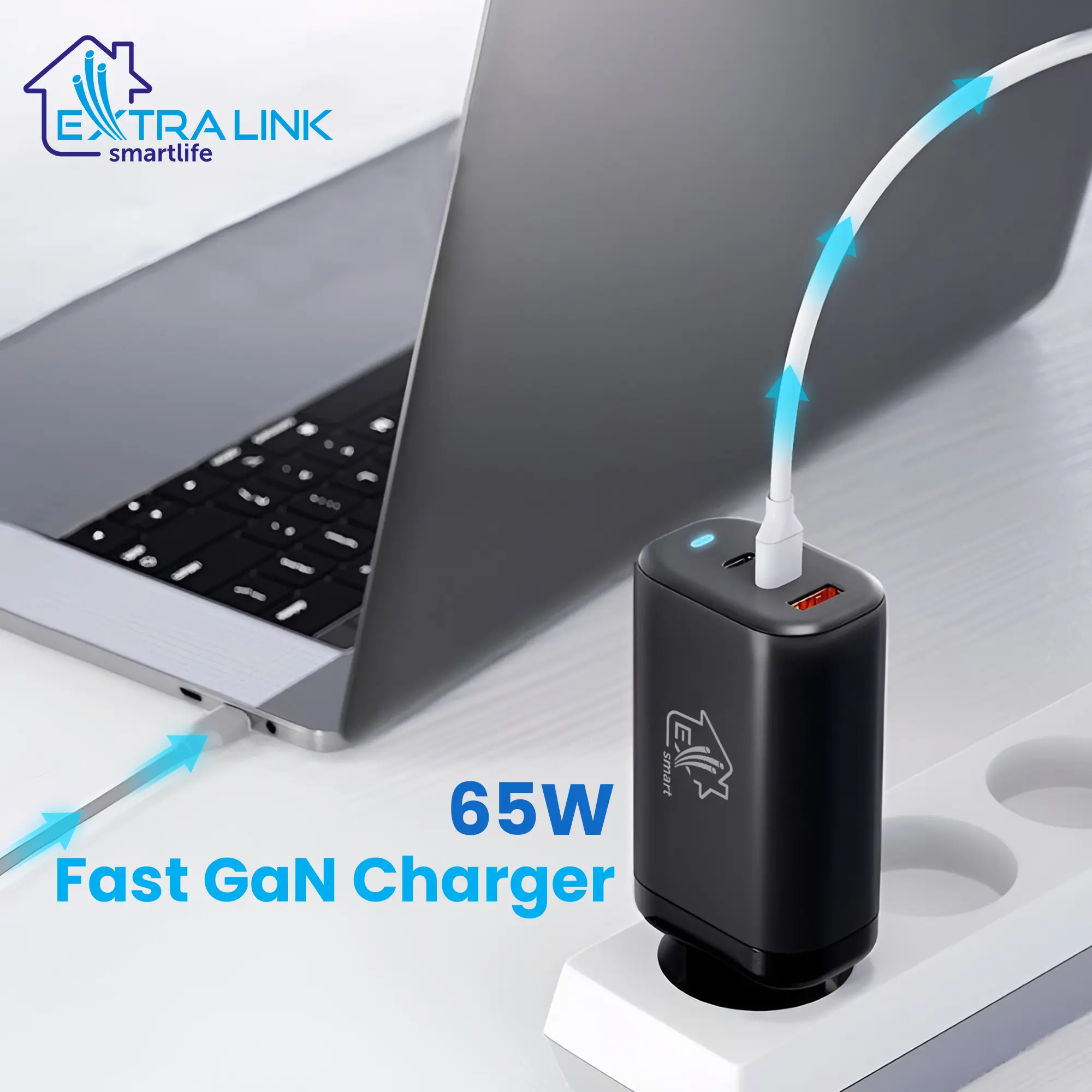 Extralink-Smart-Life-Fast-Charger-65W-GaN