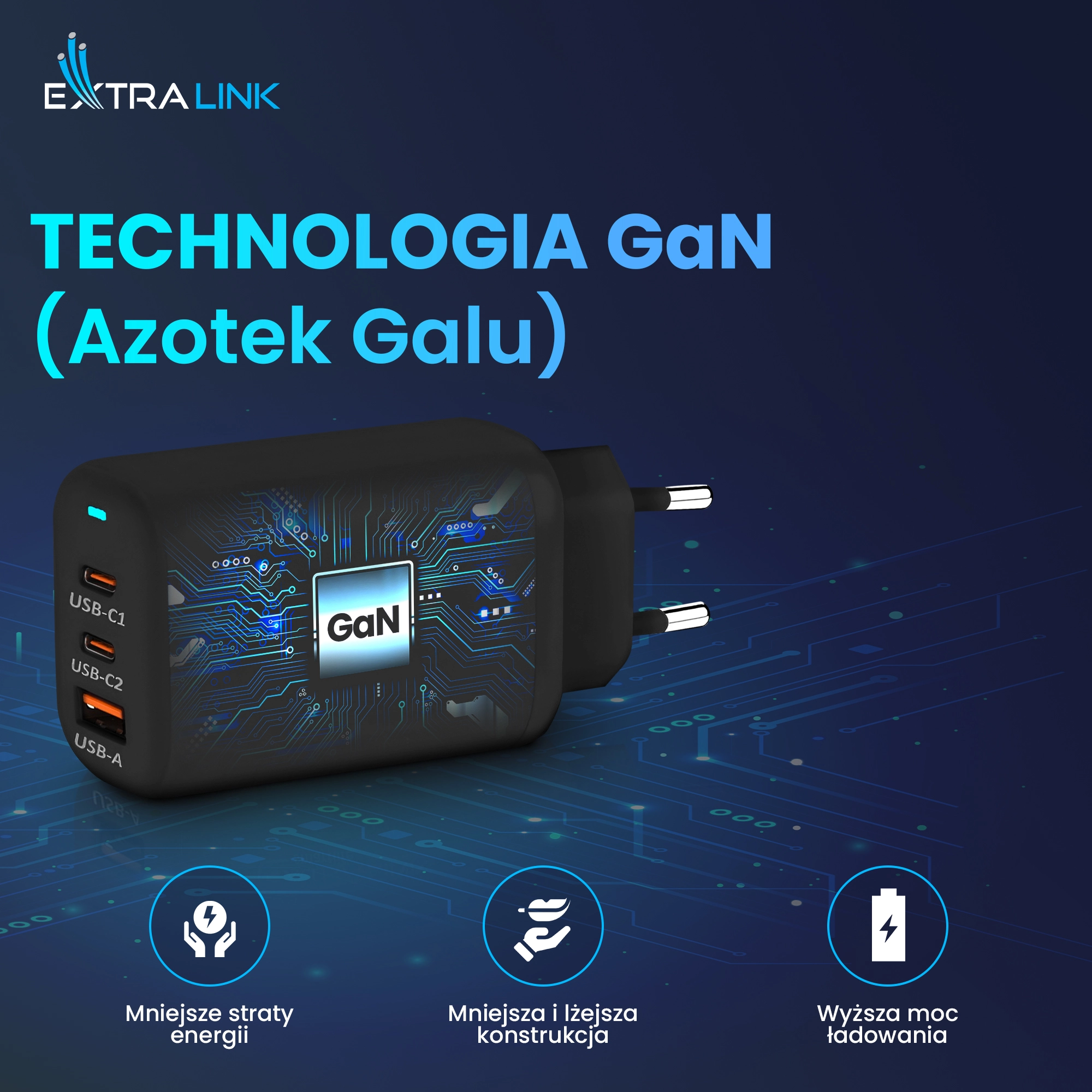 Extralink-Smart-Life-Fast-Charger-65W-GaN